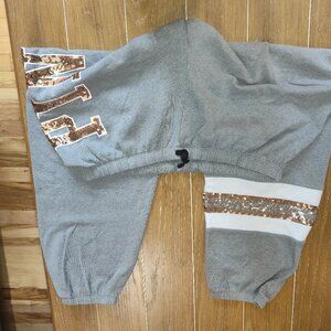 Victoria Secret PINK Sweatpants with Sequins Grey Joggers